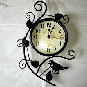 "Love Faith Hope" Hanging wall clock